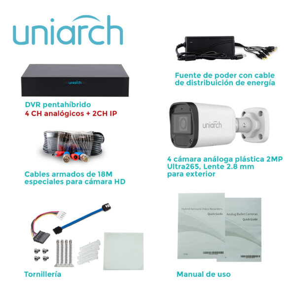 KIT 4X4 HD 2MP UNIARCH KIT-104F / 4CAMARAS-BULLET-UAC-B112-F28 / 2MP / XVR-104F-4CH-ANALOGICOS-2CH-IP/ 4CABLES-PREPONCHADOS-18 MTS / 1DISTRIBUIDOR-ENERGIA-4SALIDAS / FUENTE-12VDC - Galería 4 KIT 4X4 HD 2MP UNIARCH KIT-104F / 4CAMARAS-BULLET-UAC-B112-F28 / 2MP / XVR-104F-4CH-ANALOGICOS-2CH-IP/ 4CABLES-PREPONCHADOS-18 MTS / 1DISTRIBUIDOR-ENERGIA-4SALIDAS / FUENTE-12VDC