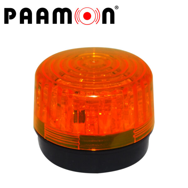 ESTROBO COLOR AMBAR PAAMON PAM-LED3 ULTRA POTENTE CON LEDS INDIVIDUALES/ ALAMBRICO/ MATERIAL ABS DE ALTO IMPACTO/ DESTELLO 90XMIN / USO EN INTERIOR Y EXTERIOR / COMPATIBLE CON TODOS LOS SISTEMAS DE ALARMA