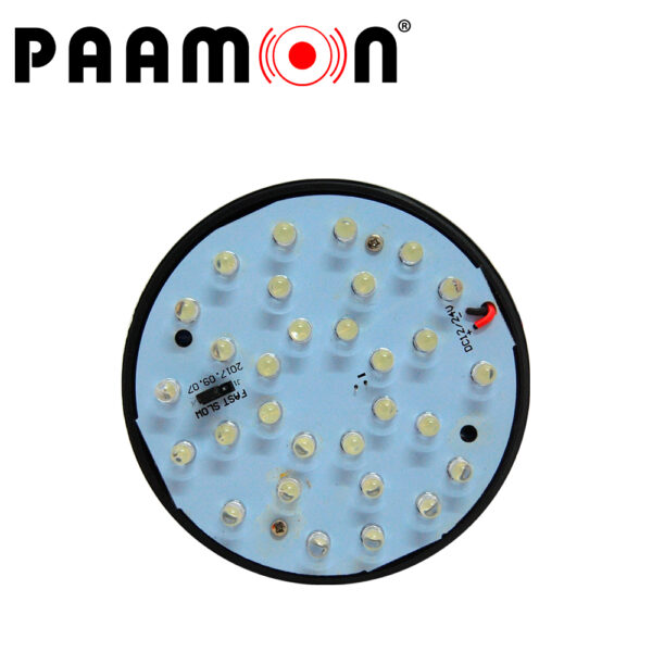 ESTROBO COLOR AMBAR PAAMON PAM-LED3 ULTRA POTENTE CON LEDS INDIVIDUALES/ ALAMBRICO/ MATERIAL ABS DE ALTO IMPACTO/ DESTELLO 90XMIN / USO EN INTERIOR Y EXTERIOR / COMPATIBLE CON TODOS LOS SISTEMAS DE ALARMA