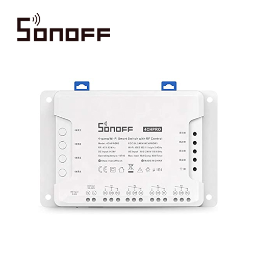 INTERRUPTOR ON/OFF SONOFF 4CH R3 SMART INALAMBRICO WIFI PARA SOLUCION DE SMART HOME CON TEMPORIZADOR Y MONTAJE DIN RAIL PARA IOS Y ANDROID COMPATIBLE CON ALEXA/GOOGLE HOME/NEST/IFTTT 4CH WIFI 2 INTERRUPTOR ON/OFF SONOFF 4CH R3 SMART INALAMBRICO WIFI PARA SOLUCION DE SMART HOME CON TEMPORIZADOR Y MONTAJE DIN RAIL PARA IOS Y ANDROID COMPATIBLE CON ALEXA/GOOGLE HOME/NEST/IFTTT 4CH WIFI 2.4GHZ HASTA 10AMP POR CANAL, 16AMP TOTALES