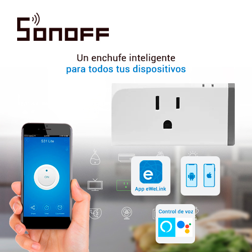 CONTACTO ON/OFF SONOFF S31 SMART INALAMBRICO WIFI PARA SOLUCION DE SMART HOME CON TEMPORIZADOR Y MONITOREO EN TIEMPO REAL DE ENERGIA PARA IOS Y ANDROID COMPATIBLE CON ALEXA/GOOGLE HOME/IFTTT WIFI 2 CONTACTO ON/OFF SONOFF S31 SMART INALAMBRICO WIFI PARA SOLUCION DE SMART HOME CON TEMPORIZADOR Y MONITOREO EN TIEMPO REAL DE ENERGIA PARA IOS Y ANDROID COMPATIBLE CON ALEXA/GOOGLE HOME/IFTTT WIFI 2.4GHZ HASTA 16AMP