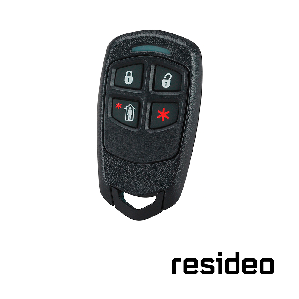 LLAVERO DE RESIDEO 5834-4 4 BOTONES/ COMPATIBLE CON PANELES DE LA SERIE VISTA O SERIE LYNX/ MODO DE ALTA SEGURIDAD/ OFRECE FACIL CONTROL DE TU SISTEMA DE SEGURIDAD / BATERIA INCLUIDA