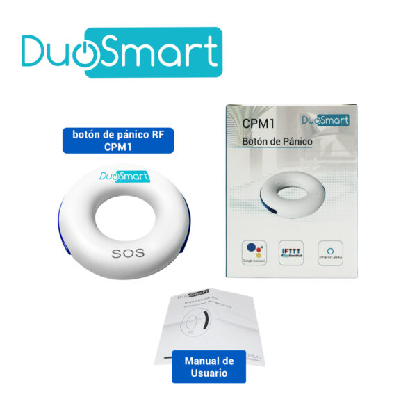 BOTON DE PANICO RF SERIE C DUOSMART CPM1 -COMPATIBLE CON PANELES B20 C10 C20 Y C30-NO INCLUYE BATERIAS
