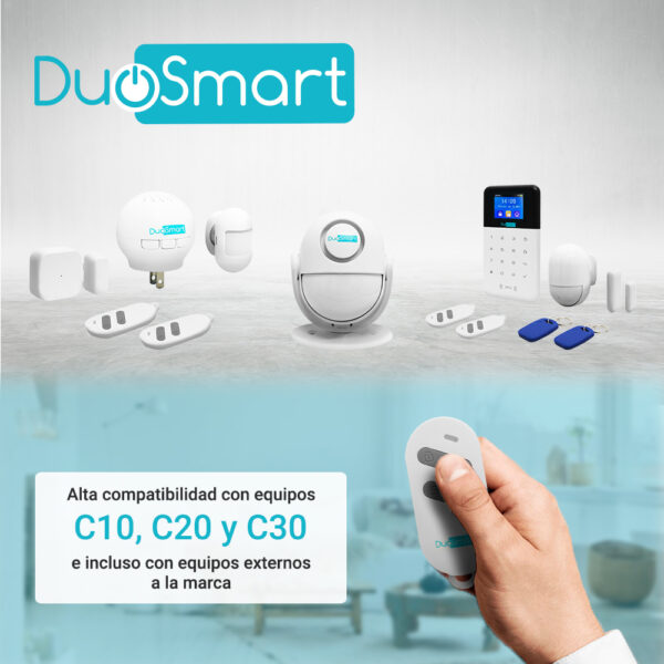 LLAVERO INALAMBRICO RF SERIE C DUOSMART CRM1 COMPATIBLE CON PANELES C10 C20 Y C30 (PRODUCTO EN BOLSA)