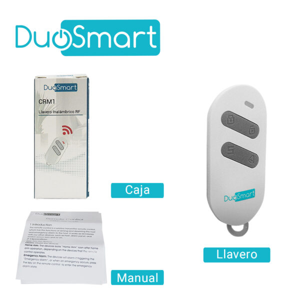 LLAVERO INALAMBRICO RF SERIE C DUOSMART CRM1 COMPATIBLE CON PANELES C10 C20 Y C30 (PRODUCTO EN BOLSA)
