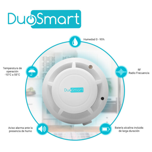 DETECTOR DE HUMO RF SERIE C 433.92 DUOSMART CSMD1 **COMPATIBLE CON PANELES B20 C10 C20 Y C30**