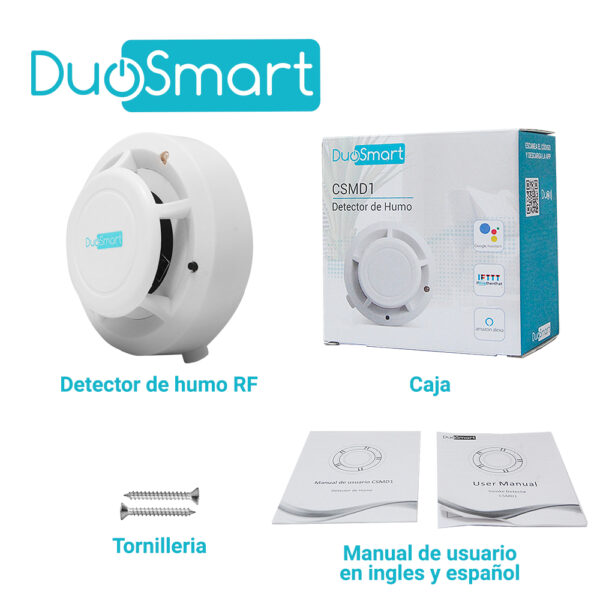 DETECTOR DE HUMO RF SERIE C 433.92 DUOSMART CSMD1 **COMPATIBLE CON PANELES B20 C10 C20 Y C30**