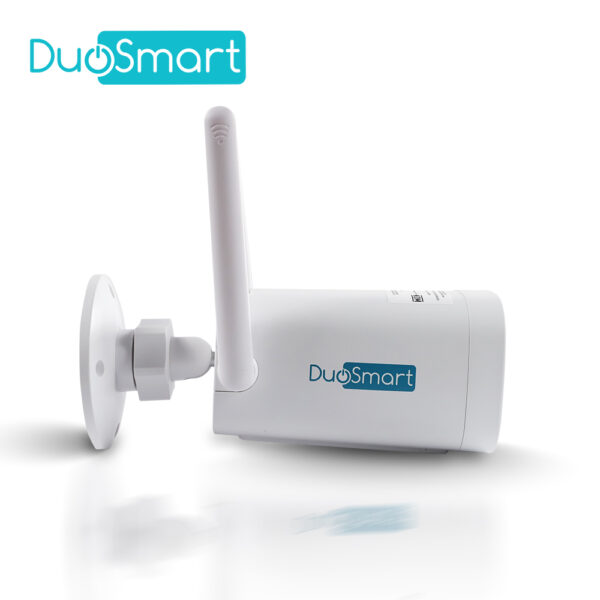 CAMARA INTELIGENTE 100 POR CIENTO INALAMBRICA DUOSMART E41 WIFI 2.4 GHZ 3MP COMPATIBLE CON APP DUOSMART CON BATERIA RECARGABLE INTEGRADA DE LARGA DURACION CON AUDIO BIDIRECCIONAL GRABACION POR DETECCION DE MOVIMIENTO EN MICROSD DE HASTA 128GB (NO INCLUIDA)