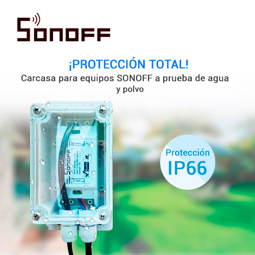 CARCAZA IP66 IMPERMEABLE COMPATIBLE CON EQUIPOS SONOFF BASIC, SONOFF RF Y B10 DUOSMART - Galería 2 CARCAZA IP66 IMPERMEABLE COMPATIBLE CON EQUIPOS SONOFF BASIC, SONOFF RF Y B10 DUOSMART