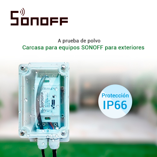 CARCAZA IP66 IMPERMEABLE COMPATIBLE CON EQUIPOS SONOFF BASIC, SONOFF RF Y B10 DUOSMART - Galería 4 CARCAZA IP66 IMPERMEABLE COMPATIBLE CON EQUIPOS SONOFF BASIC, SONOFF RF Y B10 DUOSMART