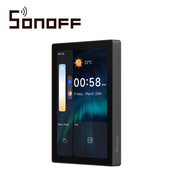 PANEL DE CONTROL PARA CASA INTELIGENTE SONOFF NSPANEL120PB/ COLOR NEGRO/ PANTALLA TOUCH DE 4.7 PULGADAS / HUB ZIGBEE 3 PANEL DE CONTROL PARA CASA INTELIGENTE SONOFF NSPANEL120PB/ COLOR NEGRO/ PANTALLA TOUCH DE 4.7 PULGADAS / HUB ZIGBEE 3.0 INTEGRADO / AGREGA DISPOSITIVOS ZIGBEE DIRECTAMENTE DESDE LA PANTALLA/ COMPATIBLE CON ASISTENTES DE VOZ