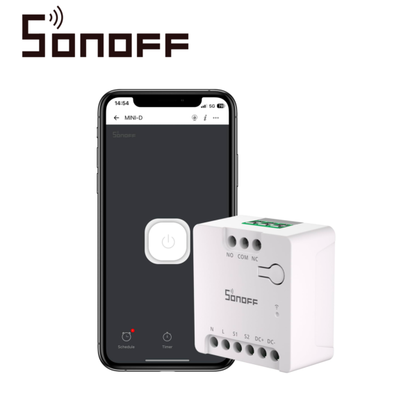 INTERRUPTOR INTELIGENTE MATTER SALIDA PULSO SECO SONOFF MINI-D / COMPATIBLE SOLUCIONES DE CC DE BAJA POTENCIA MAXIMO 8W / CORTINAS/ MOTORES PEQUEÑOS / RIEGO/ SALIDA DE RELEVADOR NO Y NC / CONTROL DE ACCESO/ COMPATIBLE CON GOOGLE HOME / ALEXA / APPLE HOME / HOME ASSISTANT - Galería 3 INTERRUPTOR INTELIGENTE MATTER SALIDA PULSO SECO SONOFF MINI-D / COMPATIBLE SOLUCIONES DE CC DE BAJA POTENCIA MAXIMO 8W / CORTINAS/ MOTORES PEQUEÑOS / RIEGO/ SALIDA DE RELEVADOR NO Y NC / CONTROL DE ACCESO/ COMPATIBLE CON GOOGLE HOME / ALEXA / APPLE HOME / HOME ASSISTANT