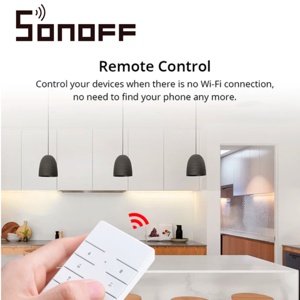 CONTROL REMOTO RF SONOFF RM433R2 / INALAMBRICO COMPATIBLE CON RF433MHZ / PERMITE ACTIVAR HASTA 8 DISPOSITIVOS / ACTIVA VARIOS EQUIPOS DESDE LA PALMA DE TU MANO - Galería 3 CONTROL REMOTO RF SONOFF RM433R2 / INALAMBRICO COMPATIBLE CON RF433MHZ / PERMITE ACTIVAR HASTA 8 DISPOSITIVOS / ACTIVA VARIOS EQUIPOS DESDE LA PALMA DE TU MANO