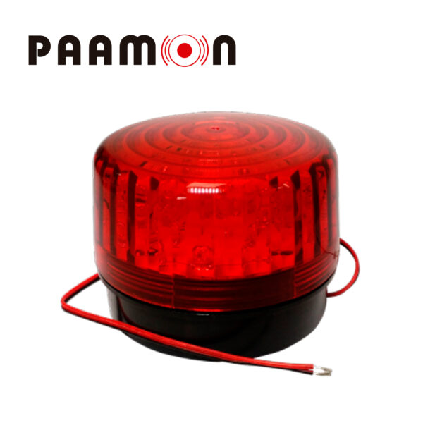 ESTROBO COLOR ROJO PAAMON PAM-LED2 ULTRA POTENTE CON LEDS INDIVIDUALES/ ALAMBRICO/ MATERIAL ABS DE ALTO IMPACTO/ DESTELLO 90XMIN / USO EN INTERIOR Y EXTERIOR / COMPATIBLE CON TODOS LOS SISTEMAS DE ALARMA